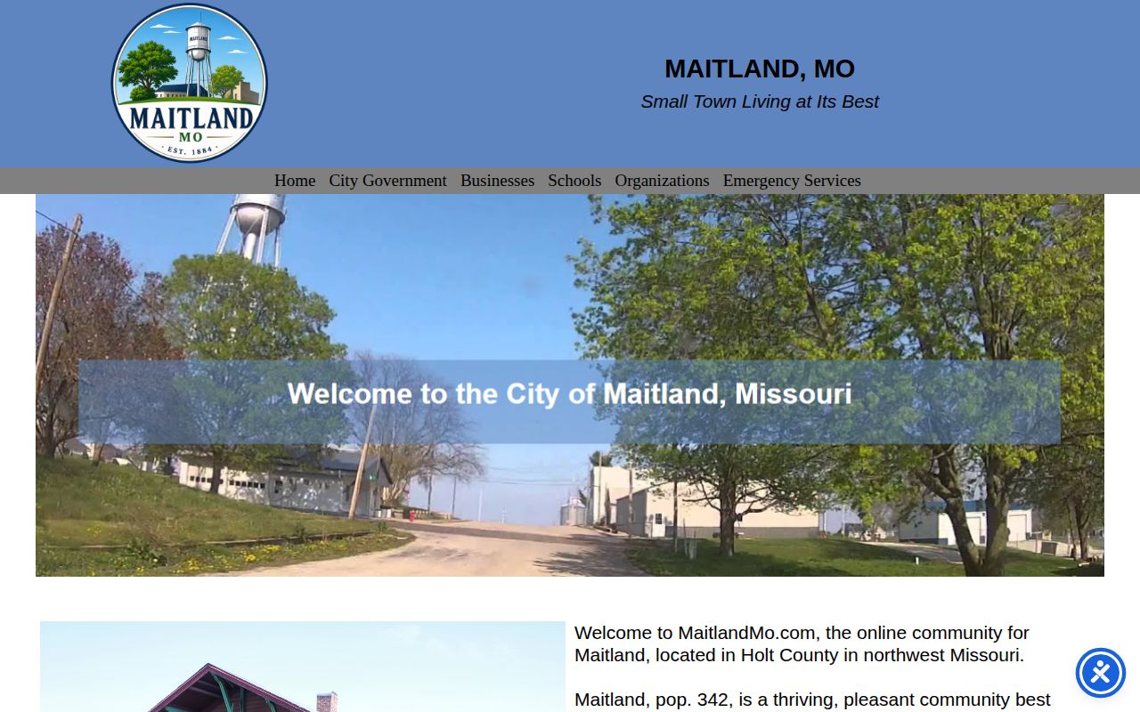 Official Maitland Missouri city website with community information