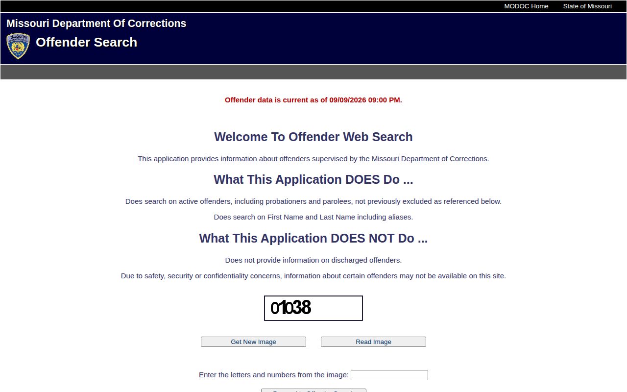 Missouri DOC offender record search used after a Holt County arrest leads to state custody